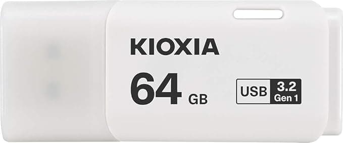 KIOXIA TransMemory U301 64GB USB Bellek – USB 3.2 Gen 1, Beyaz