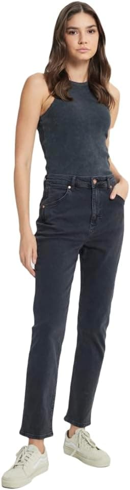 Wrangler Kadın Normal Bel, Renksiz, 26-29, Straight Denim pantolon W231633404