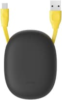 Baseus Lets Go Little, 2.0 A USB-A & Lightning Makaralı Şarj & Data Aktarım Kablosu, 1 Metre, Siyah - Sarı