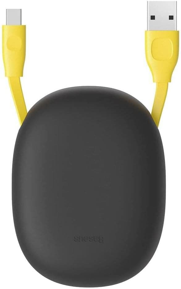 Baseus Lets Go Little, 2.0 A USB-A & Lightning Makaralı Şarj & Data Aktarım Kablosu, 1 Metre, Siyah - Sarı