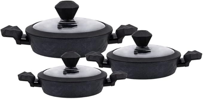 Karaca BioDiamond Antibakteriyel Kulp İndüksiyon Tabanlı 6 Parça Sahan Seti