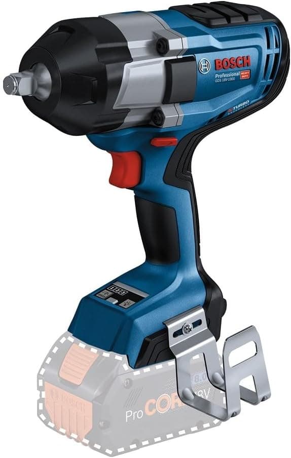 Bosch Professional 18 V System BITURBO Akülü Darbeli Vidalama Makinesi GDS 18V-1000 (Merdiven Klipsi, Akü/Şarj Cihazı Dahil Değildir)