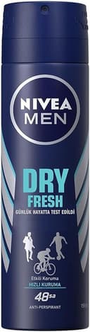 Nivea Dry Fresh Erkek Sprey Deodorant, 150 ml