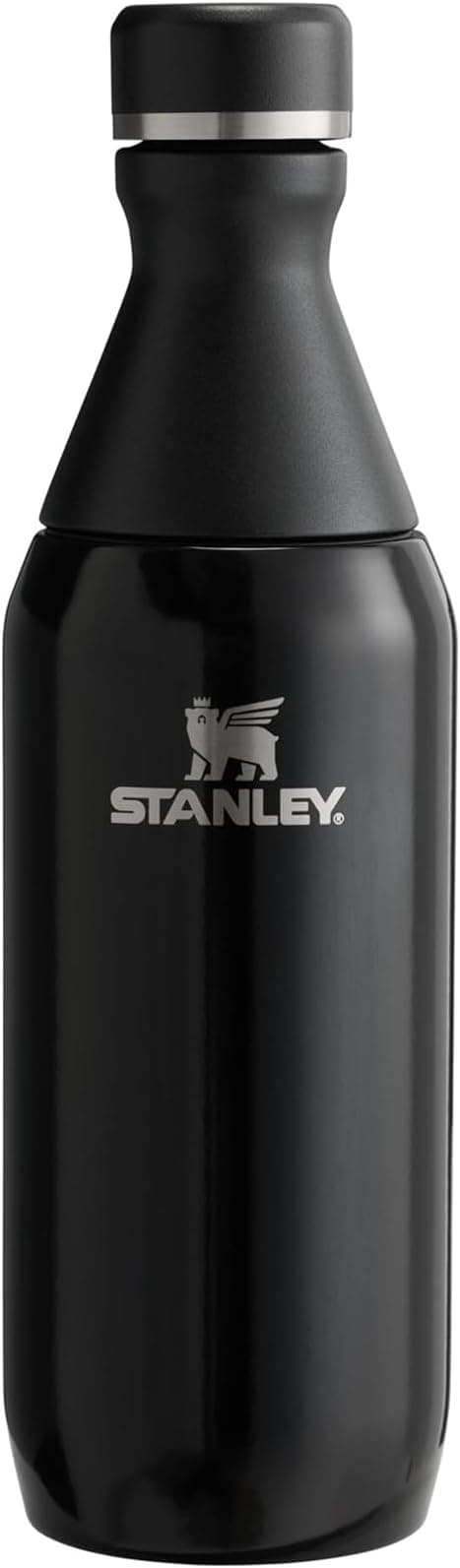 Stanley All Day Slim Soğuk Su Şişesi Termosu, Siyah, 0.35 Litre