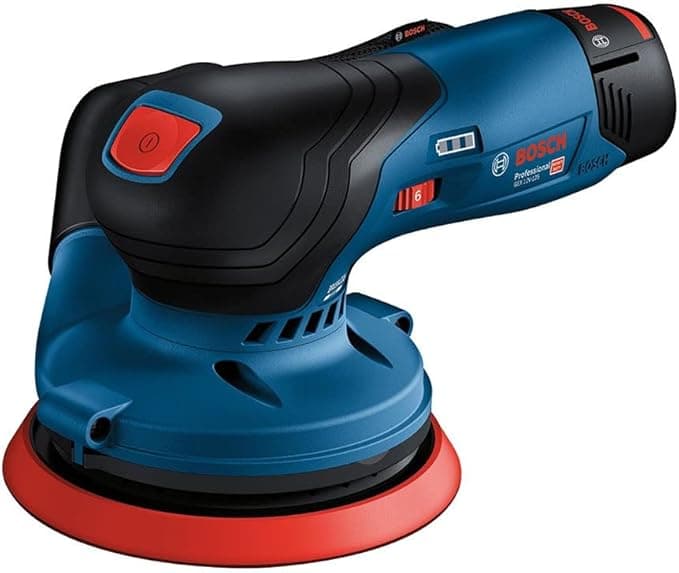 Bosch Professional GEX 12V-125 Akülü Eksantrik Zımpara (12 Volt, SOLO, Zımpara tabanı çapı: 125 mm, 6.000-10.000 dev/dak, Karton kutuda)