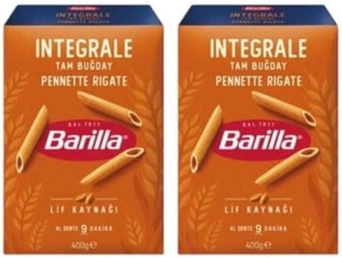 Barilla Tam Buğday Kalem Makarna (Integrale Pennette Rigate) 400 Gr 2li paket