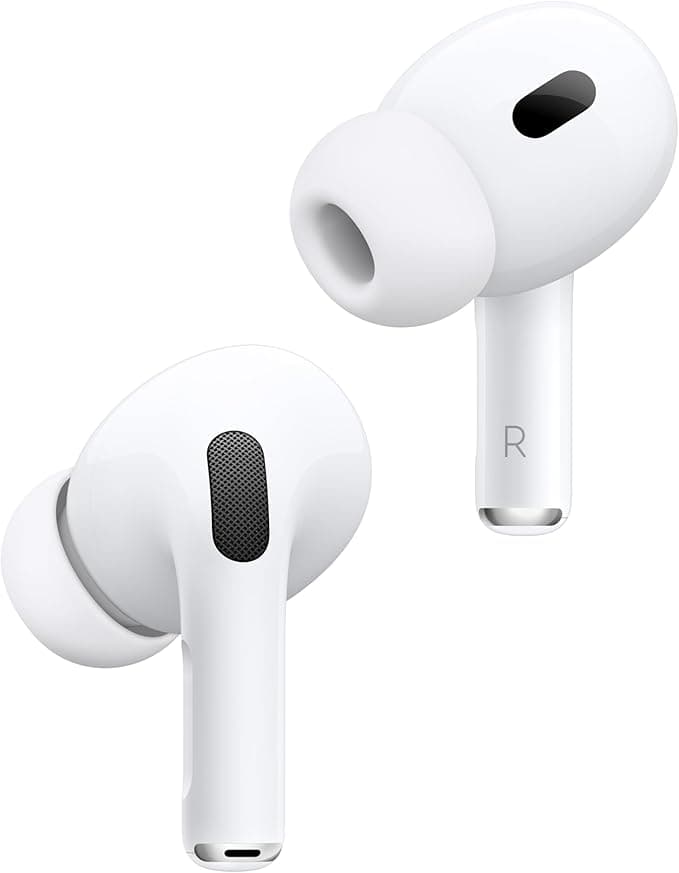 Apple AirPods Pro 2 Kablosuz Kulaklık, Bluetooth Kulaklık, Aktif Gürültü Engelleme, İşitme Cihazı Özelliği, Şeffaf Mod, Kişiselleştirilmiş Uzamsal Ses, Yüksek Ses Kalitesi, H2 Çip, USB-C Şarj