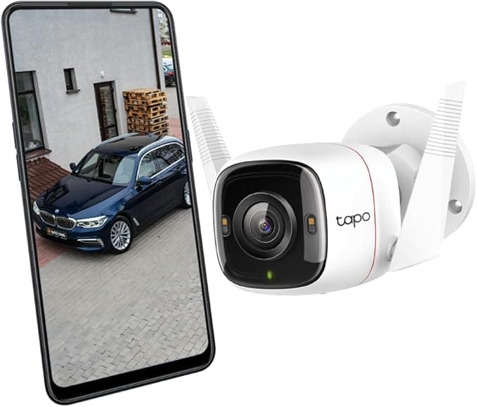 TP-Link Tapo C320WS, 2K 4MP Dış Mekan Wi-Fi/Ethernet Güvenlik Kamerası, Hareket Algılama, IP66 Su Geçirmez, 30m Starlight Gece Görüşü, Çift Yönlü Ses, Bulut/Yerel Depolama, Sesli ve Işıklı Alarm