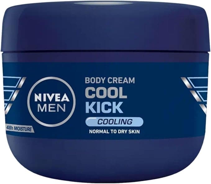 NIVEA MEN Erkek Vücut Bakım Kremi Cool Kick 250ml, 48 Saat Nemlendirici, Normal Ve Kuru Cilt, Ferahlatıcı