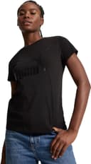 Classics Shiny Logo Kadın Siyah Günlük Stil T-Shirt 62559701