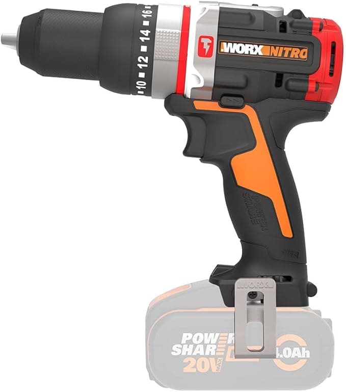 WORX WX354.9 20Volt Kömürsüz Profesyonel Darbeli Şarjlı Matkap (Akü Dahil Değildir)