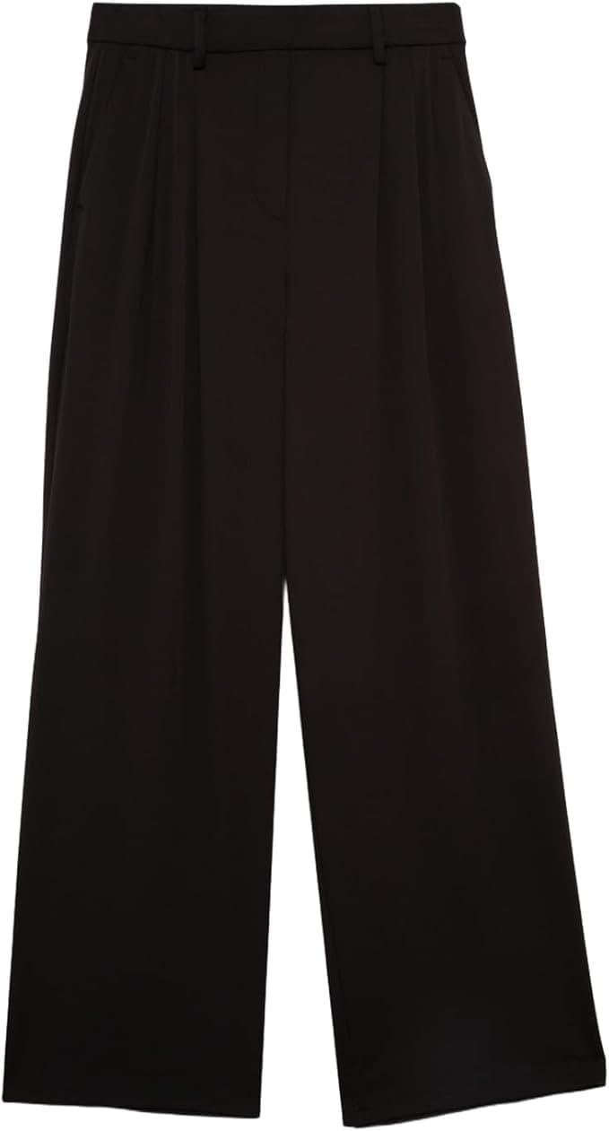 DeFacto DeFactoFit Wide Leg Geniş Paça Cepli Pileli Standart Boy Premium Sporcu Pantolon