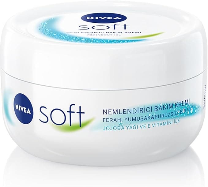 NIVEA Soft Nemlendirici Bakım Kremi 100 ml, El,Yüz,Vücut Kremi, 48 Saat Nemlendirme,Jojoba Yağı,E Vitamini,Paraben İçermez
