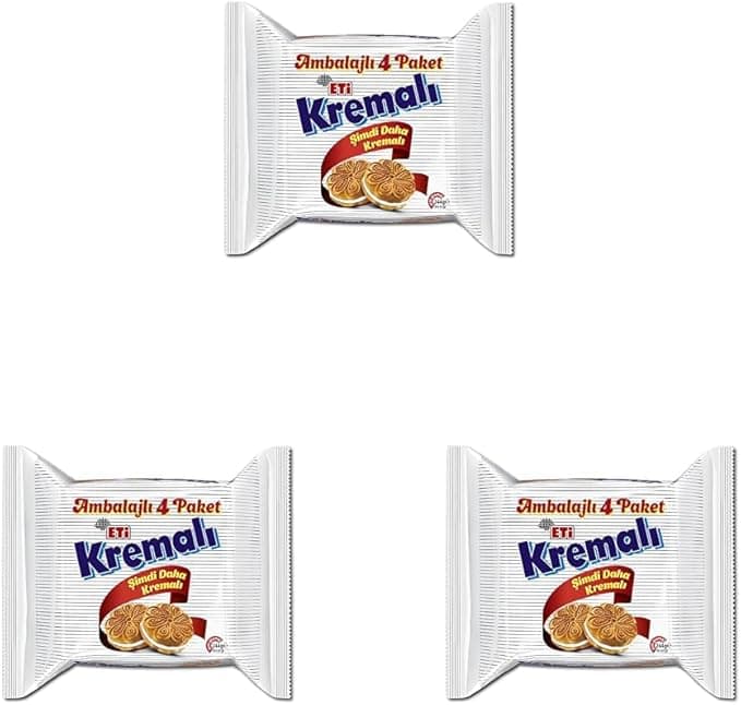 Eti Kremalı Bisküvi 4 x 61 g 3lü paket