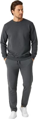 METALIC Relaxed Fit Bisiklet Yaka Sweatshirt Düz Paça Erkek Eşofman Takımı