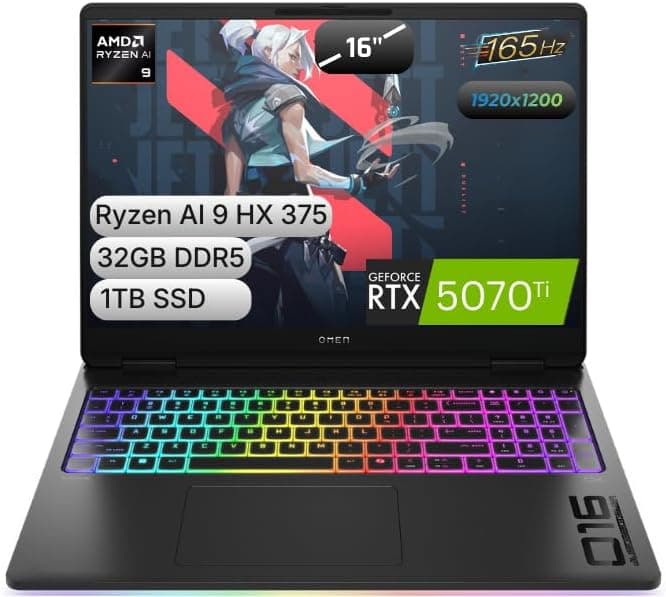 HP Omen Max 16 | RTX 5070 Ti 12GB | AMD Ryzen 9 HX375 | 32GB RAM | 1TB SSD | 16" 2K 165Hz Ekran | Free Dos | Oyun Bilgisayarı | BQ1Y0EA