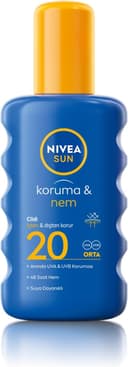 NIVEA SUN SPF20 Güneş Koruyucu Vücut Spreyi, Anında UVA Koruması, 48 Saat Nemlendirici, Suya Dayanıklı