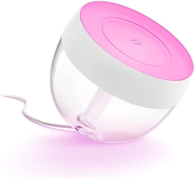 Philips Hue Beyaz ve Renkli Ambiance Iris masa lambası beyaz 520lm, kısılabilir, 16 milyon renk, derin karartma işlevi, uygulama üzerinden kontrol edilebilir, Amazon Alexa (Echo, Echo Dot) ile uyumlu