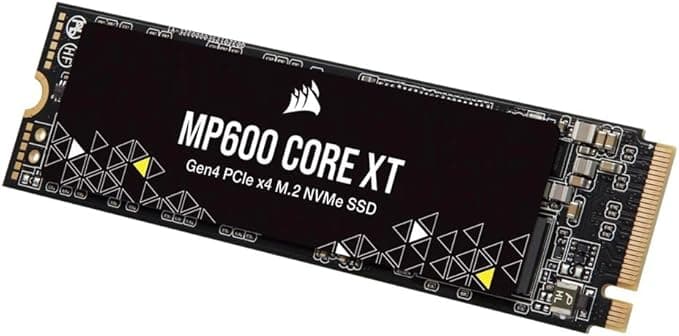 Corsair MP600 CORE XT 2TB PCIe Gen4 x4 NVMe M.2 SSD - Yüksek Yoğunluklu QLC NAND - M.2 2280 - DirectStorage Uyumlu - 5.000MB/sn'ye kadar - PCIe 4.0 Dizüstü Bilgisayarlar ve Masaüstü Bilgisayarlar için