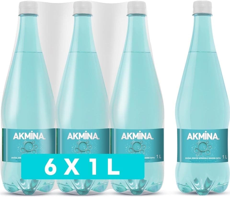 Akmina Doğal Zengin Mineralli Maden Suyu 6x1 L