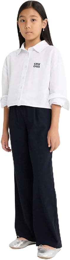 DeFacto Kız Çocuk Straight Wide Geniş Bol Paça Pantolon