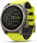 Garmin Fenix 8-51 mm Solar Sapphire Titanyum, Amp Sarı/Grafit Silikon Kayışlı