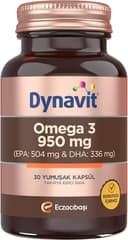 Dynavit Omega 3 950 mg 30 Yumuşak Kapsül - Yüksek EPA & DHA - 1400mg Balık Yağı