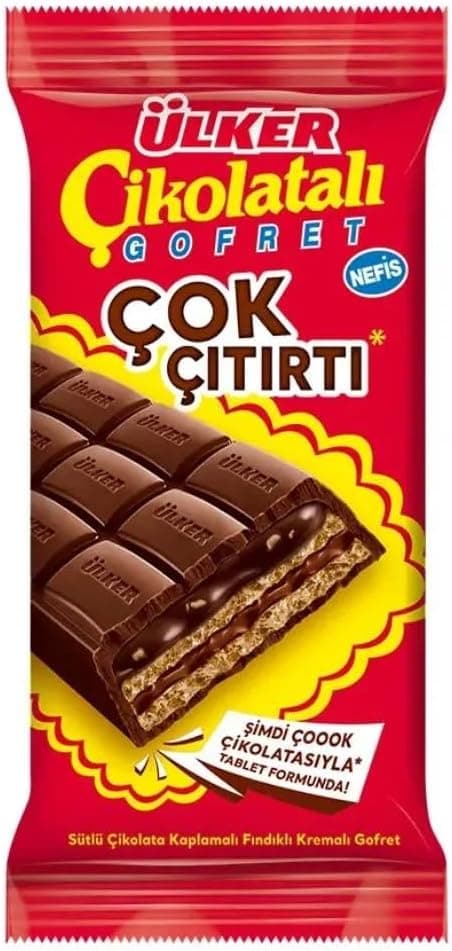 ÜLKER Dev Çıtırtı Çikolatalı Gofret, 100 Gr