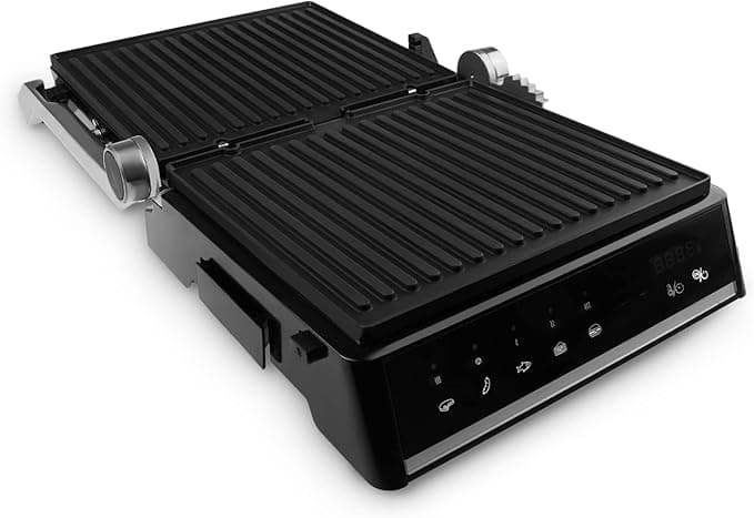 Homend Grilliant 1341H Inox Gövdeli, Döküm Plakalı, 5 Programlı, Led Ekranlı Grill Tost Makinesi ve Izgara Makinesi