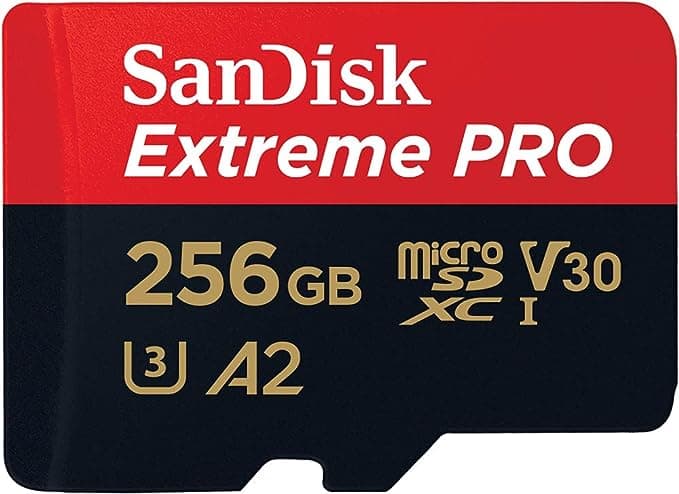 SanDisk 256 GB Extreme PRO microSDXC kartı + SD adaptörü + RescuePRO Deluxe, 200 MB/sn'ye kadar, A2 App Performance, UHS-I, Class 10, U3, V30