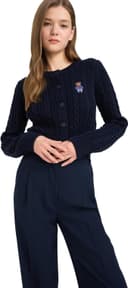 DeFacto Coool Regular Fit Bisiklet Yaka Düğmeli Triko Hırka