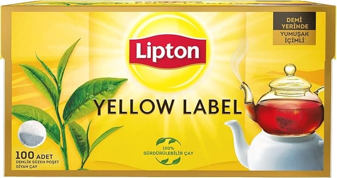 Lipton Yellow Label Demlik Poşet Siyah Çay 100'lü Paket