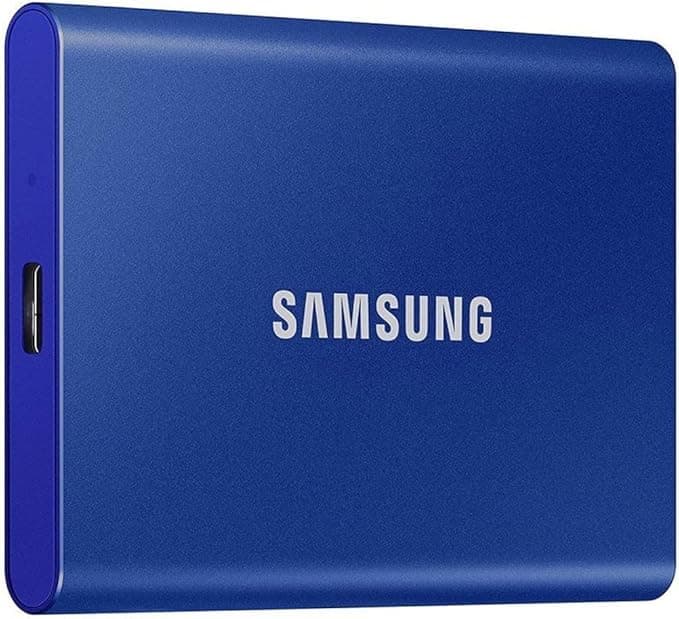 Samsung MU-PC2T0H T7 Harici Katı Hal Sürücüsü, 2TB USB 3.2 Gen 2, Mavi