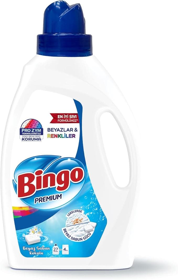 Bingo Sıvı Deterjan 1755 ml, Renkli & Beyaz, Beyaz Sabun