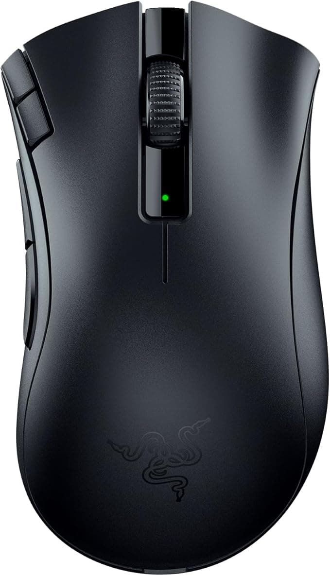 Razer DeathAdder V2 X HyperSpeed - Kablosuz Oyun için Ergonomik Mouse (235 Saat Pil Ömrü, HyperSpeed Kablosuz, 14K DPI Optik Sensör, Mekanik Anahtarlar Gen-2, 7 Programlanabilir Düğme) Siyah