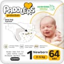 Paddlers Protection Yenidoğan Bebek Bezi 1 Numara (2-5 Kg) 64 Adet Jumbo Paket