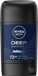 NIVEA MEN Erkek Stick Deodorant Deep Dimension 50 ml,72 Saat Ter ve Ter Kokusuna Karşı Anti Perspirant Koruma,Aktif Karbon