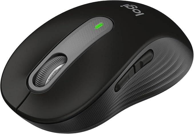 Logitech Signature M650 Kablosuz Mouse, Küçük ve Orta Boy Sağ El için, 4000 DPI, Sessiz, Bluetooth, Logi Bolt USB Alıcı, 24 Ay Pil Ömrü, Siyah