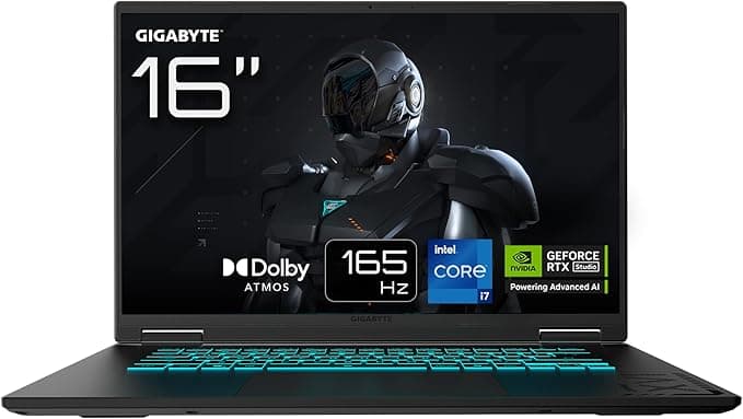 GIGABYTE GAMING A16 CWH Gaming Notebook, 16 inç 165Hz FullHD 16:10 Ekran, Intel Core i7-13620H, NVIDIA GeForce RTX 5070, 16 GB DDR5 RAM, 1TB SSD, Dolby Atmos, Free DOS, CWHI3TR894SD