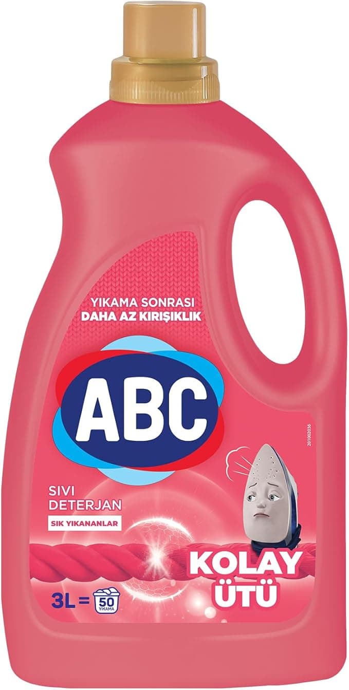 ABC DETERJAN Sıvı Çamaşır Deterjanı Kolay Ütü 3 L