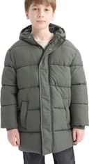 DeFacto Erkek Çocuk Su Geçirmez Kapüşonlu Fermuarlı Parka