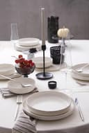 Kütahya Porselen Bone Crest 18 Parça 6 Kişilik Yemek Takımı Platin Fileli