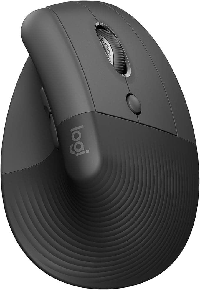 Logitech Lift Kablosuz Ergonomik Dikey Mouse, 57° Dikey Açı, 4000 DPI, Sessiz, Küçük ve Orta Eller İçin, Bluetooth, Logi Bolt USB Alıcı, 24 Ay Pil Ömrü, Siyah