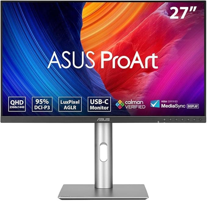 ASUS ProArt PA278CFRV 27 IPS HDR 2560x1440 5ms 100Hz 350cd DP HDMI USB-C Hoparlör VESA 3YIL 95% DCI-P3, Calman Verified, PD 96W PIVOT Monitör