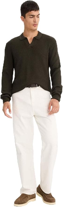 DeFacto Standart Fit Polo Yaka Triko Kazak