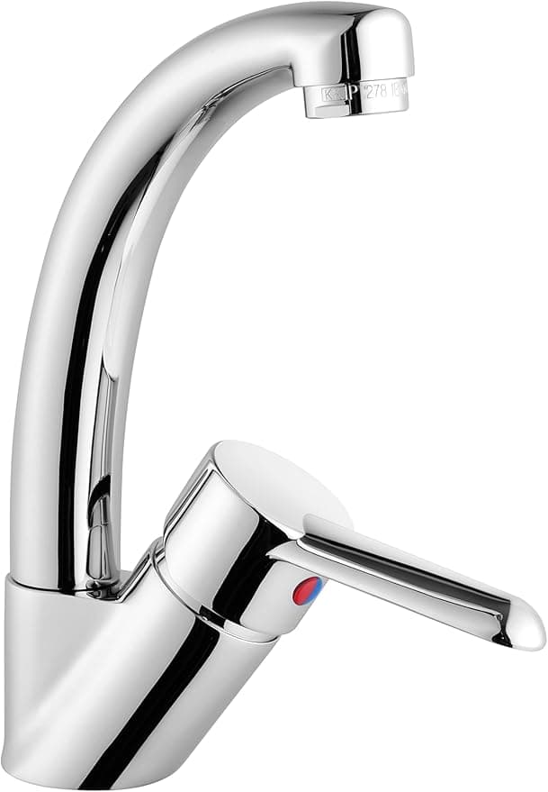 Punto Viva Lavabo Bataryası A41063, 360° Dönebilen, Krom, Seramik Diskli Kartuş, Tezgah Üstü Montaj