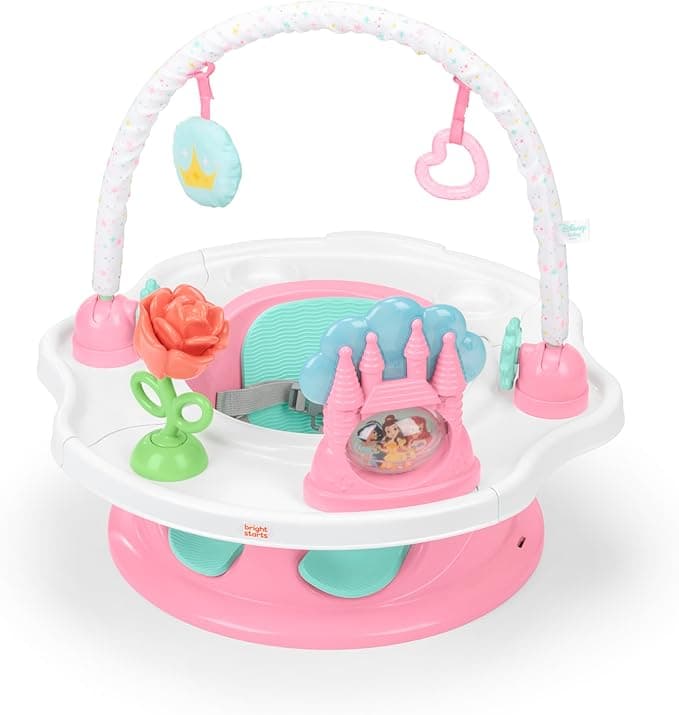 Bright Starts Disney Princess Superseat By Bright Starts, Oturma, Oyun Süresi Ve Yemekler İçin Eğlenceli Bebek Sandalyesi