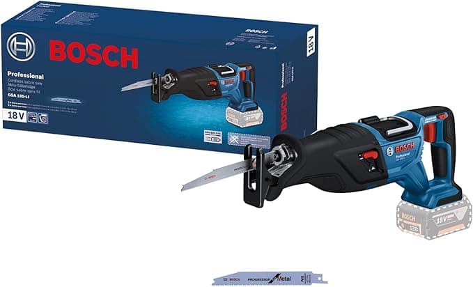 Bosch Professional GSA 185-LI Akülü Panter Testere (18 Volt, SOLO, Ahşapta kesme derinliği: 230 mm, 2.900 strok/dk, Karton Kutuda)