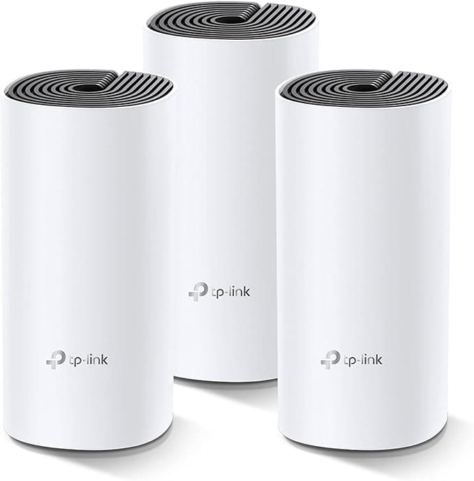 TP-Link Deco M4 3-pack , AC1200 Mbps, Dual-Band, Gigabit Portları, 100 Cihaza Kadar Bağlanılabilirlik, 370 m²'ye Kadar Kapsama, Mobil Uygulama ile Kolay Kurulum, Wi-Fi 5 Mesh Sistemi