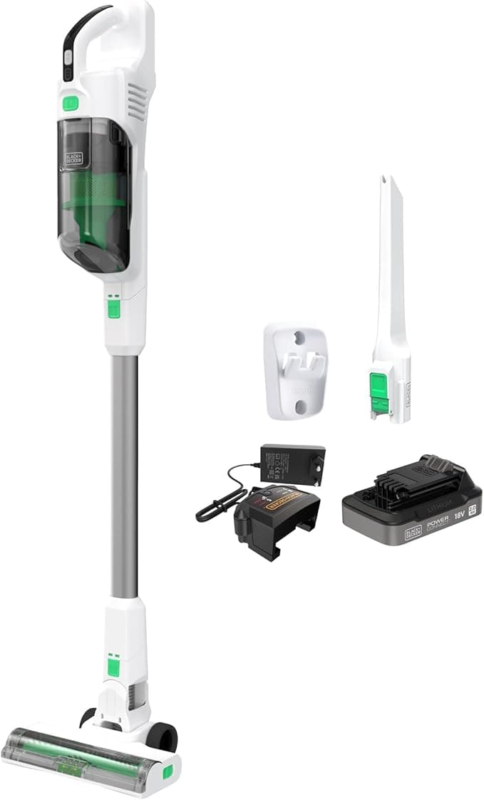 Black + Decker REVSV18D1-QW 18V 2Ah 4'ü 1 arada Şarjlı Dikey Süpürge